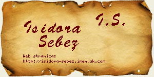 Isidora Šebez vizit kartica